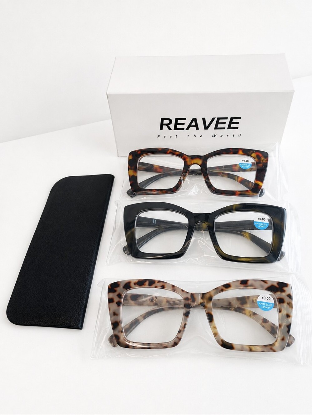 Women's Oversized Anti Blue Light Glasses +0.00 Non Prescription Eyewear